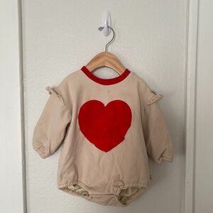 Toddler Fleece Heart Bodysuit